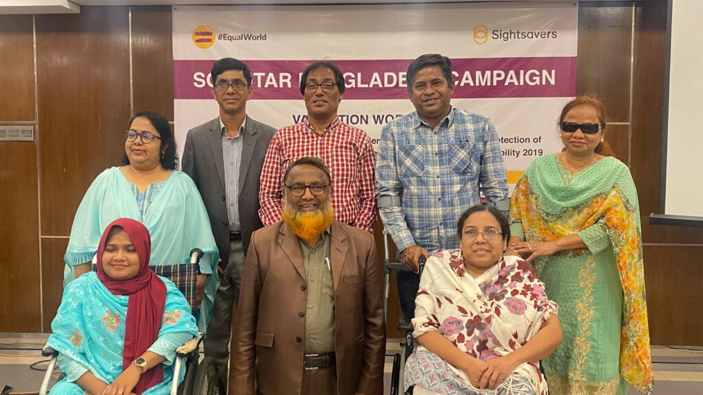 Equal Bangladesh Steering committee, 8 people stood in front of a banner