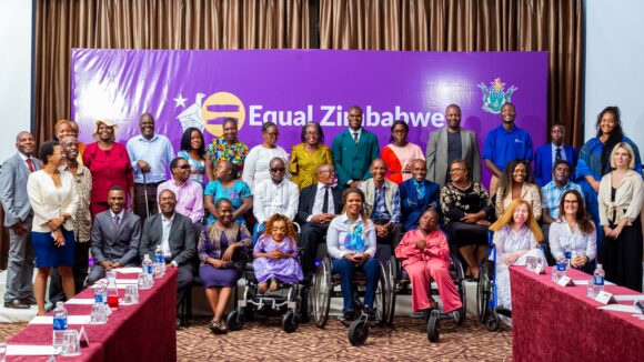 Members of the Equal Zimbabwe steering committee and other attendees of the launch event.