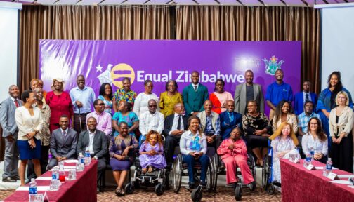 Members of the Equal Zimbabwe steering committee and other attendees of the launch event.